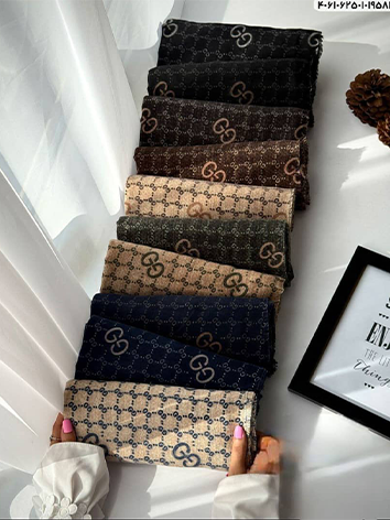 خرید شال موهر پاییزه چاپ خیس