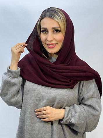 شال زنانه ریز بافت ساده